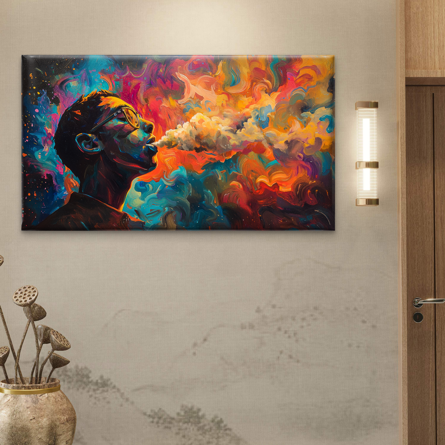 Dark Party Art Luxury Painting on Canvas